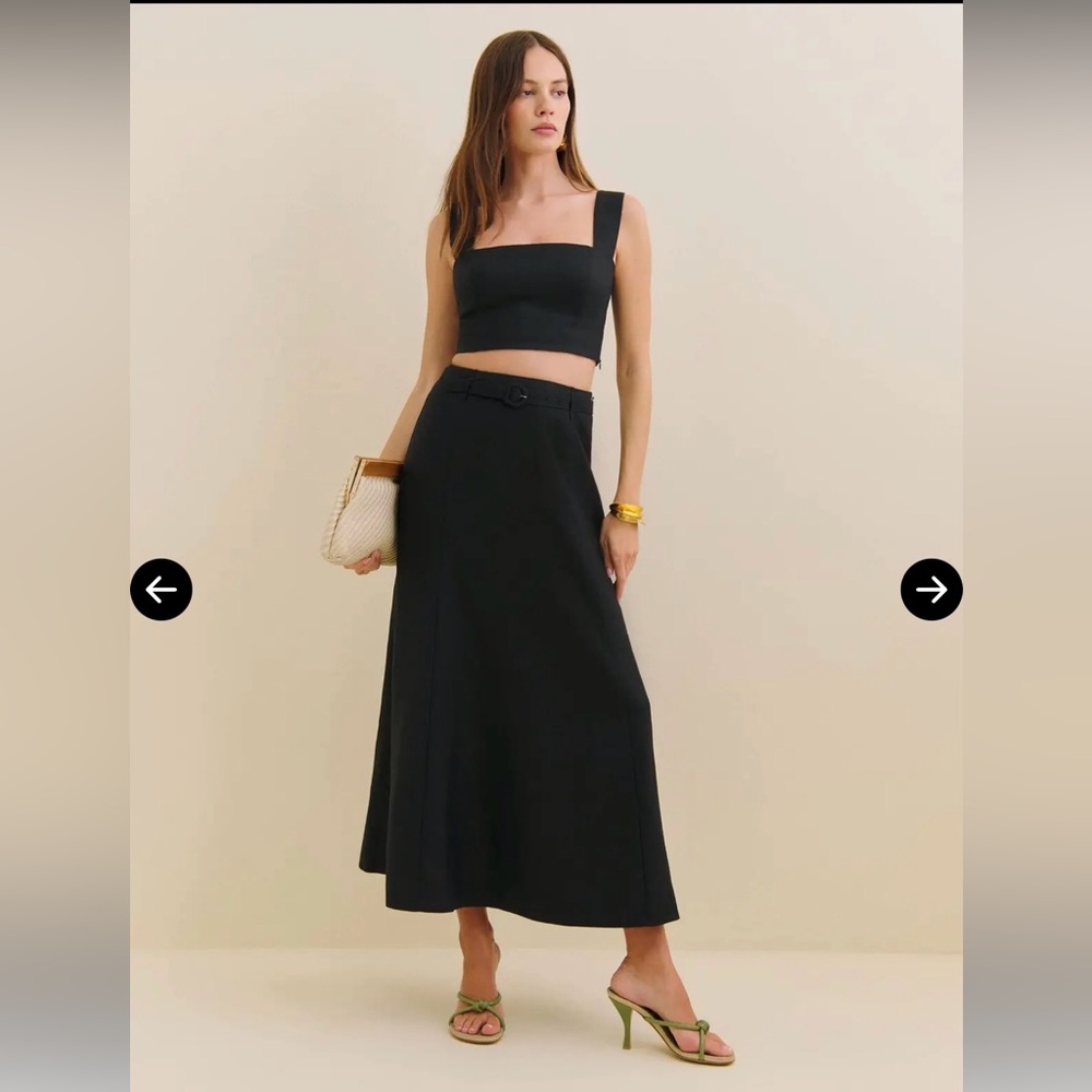 Chloe Linen Midi Skirt